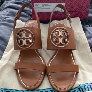 COPY - Tory Burch Metal Miller 65mm Wedge - excellent used condition